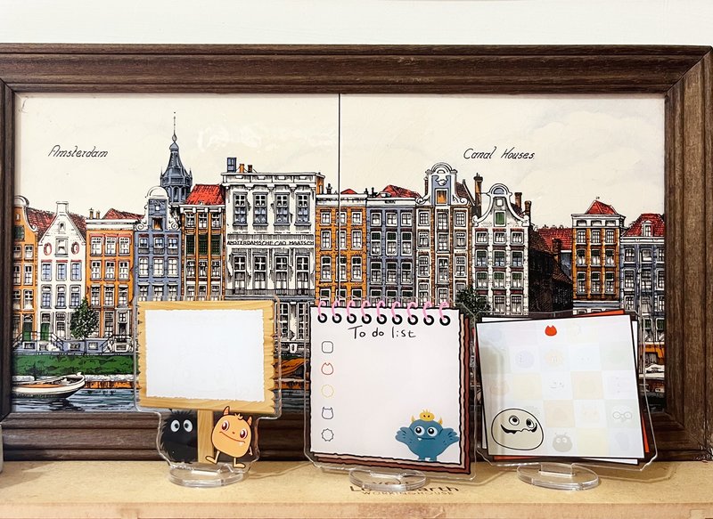 留言板小立牌-可擦写-附白板笔 - 摆饰 - 压克力 