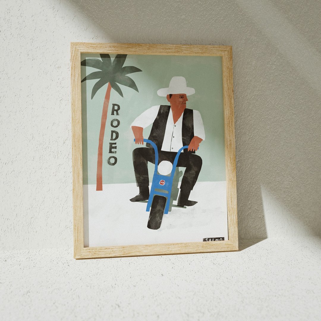 Rodeo 骑术比赛 - 印刷画/海报 - 海报/装饰画/版画 - 纸 卡其色