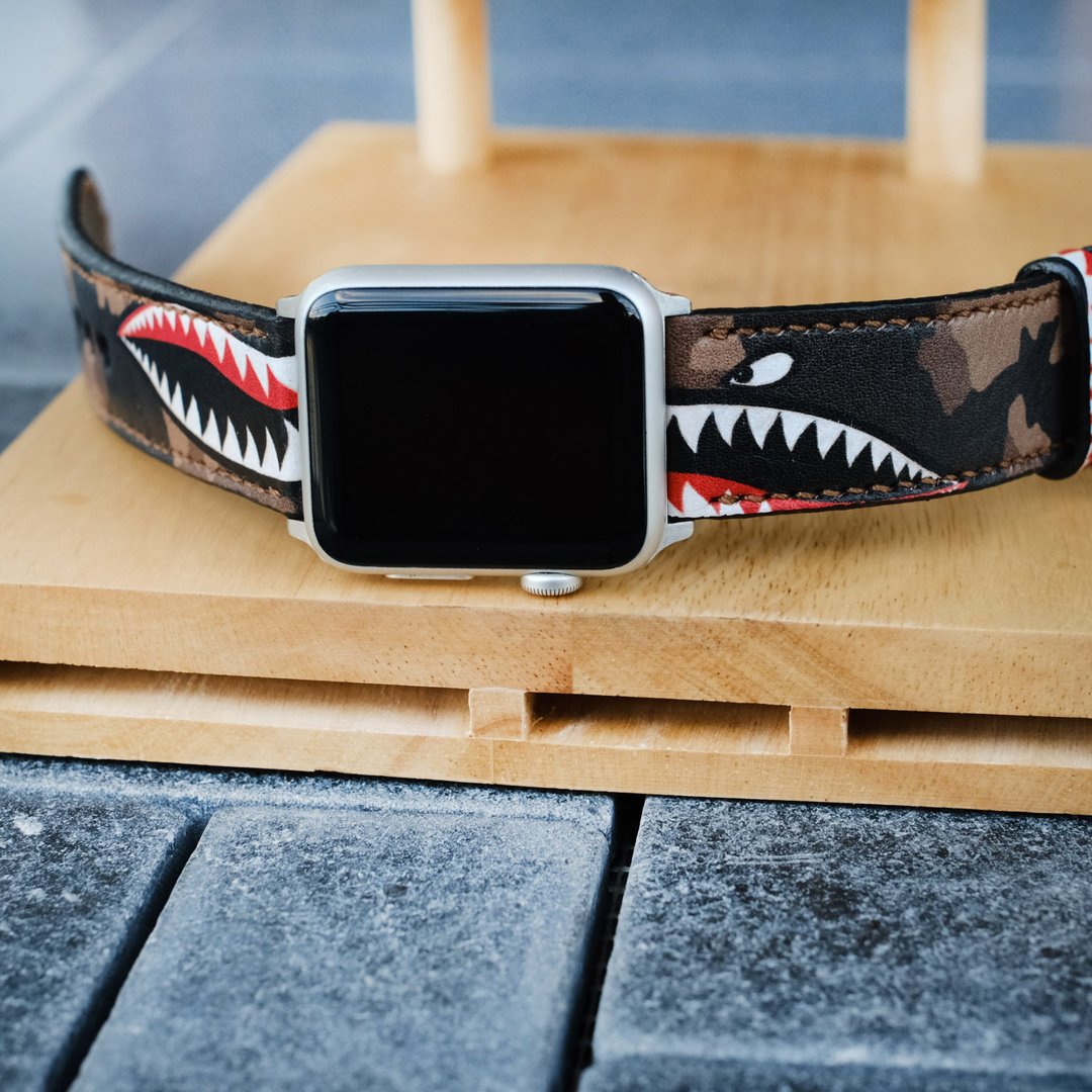 Apple Watch皮革表带38毫米42毫米40毫米44毫米 - 表带 - 真皮 咖啡色