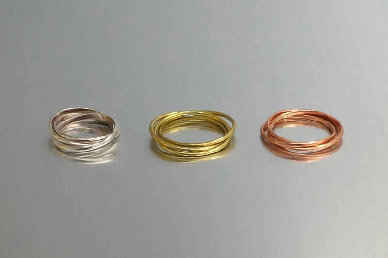 【先询问时段】台南/圆管细三环戒- 纯银.黄铜. 红铜择一/文化币 - 金工/饰品 - 银 