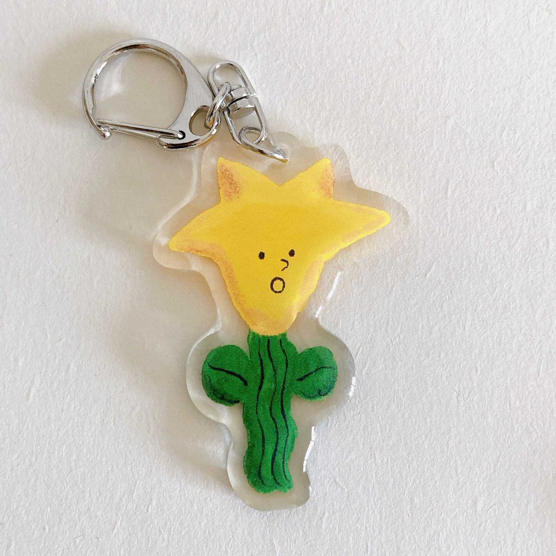 花花钥匙圈吊饰  | 黄花花 - 吊饰 - 塑料 蓝色