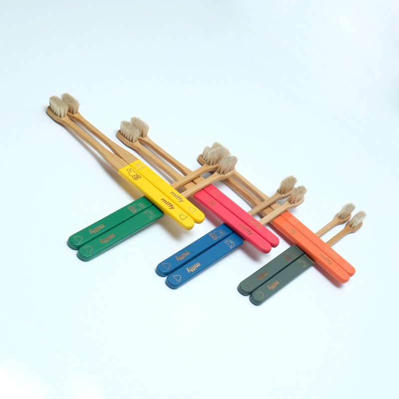 Miffy x feelgood 联名款  极细白马毛竹牙刷组(4入) - 其他杯子 - 竹 咖啡色