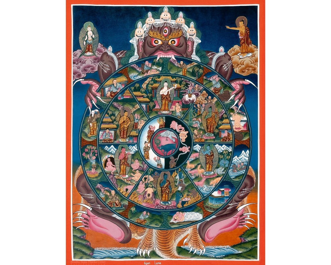 传统佛教生死轮唐卡 - 墙面装饰 - 墙贴/壁贴 - 其他材质 多色