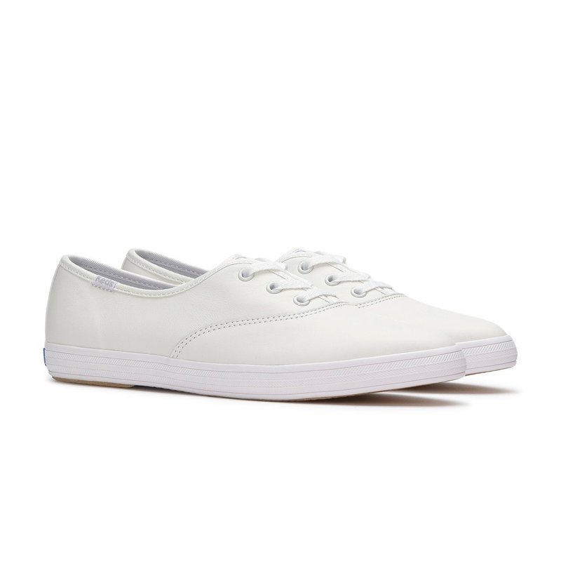KEDS CHAMPION POINT LOW LEATHER 经典真皮尖头小白鞋 WH68334 - 女款休闲鞋 - 真皮 