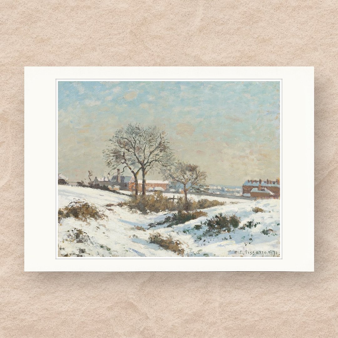 【B4 艺术画卡・B4 Poster】毕沙罗・南诺伍德的雪景 - 海报/装饰画/版画 - 纸 多色