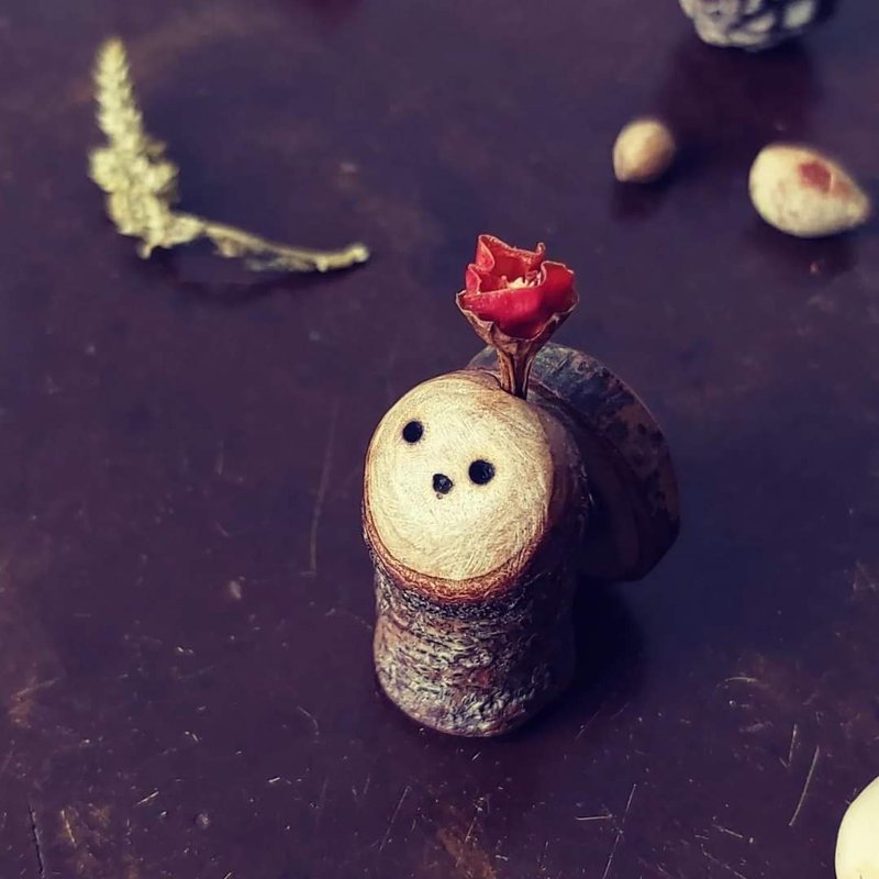 木头磁铁徽章 - 其他 - 木头 咖啡色