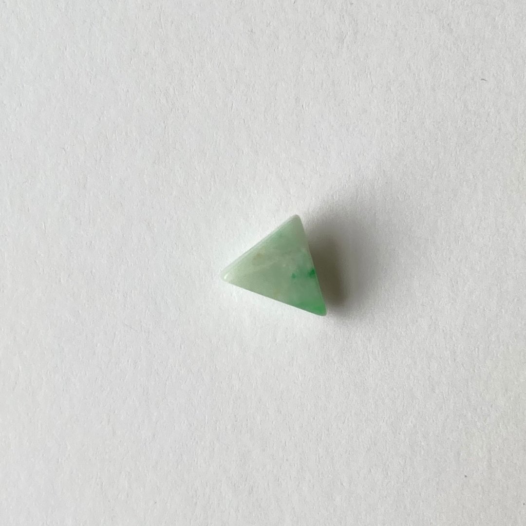 Jade Single Earring　(With removable chain) - 耳环/耳夹 - 玉石 