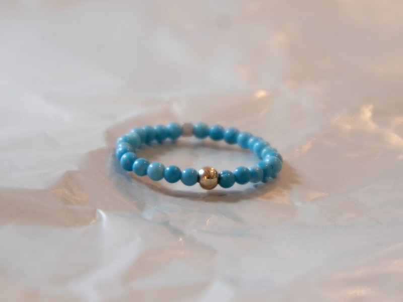 土耳其石- 十二月 诞生石 925 SILVER土耳其石2.5-3mm- 细致线戒 - 戒指 - 半宝石 绿色