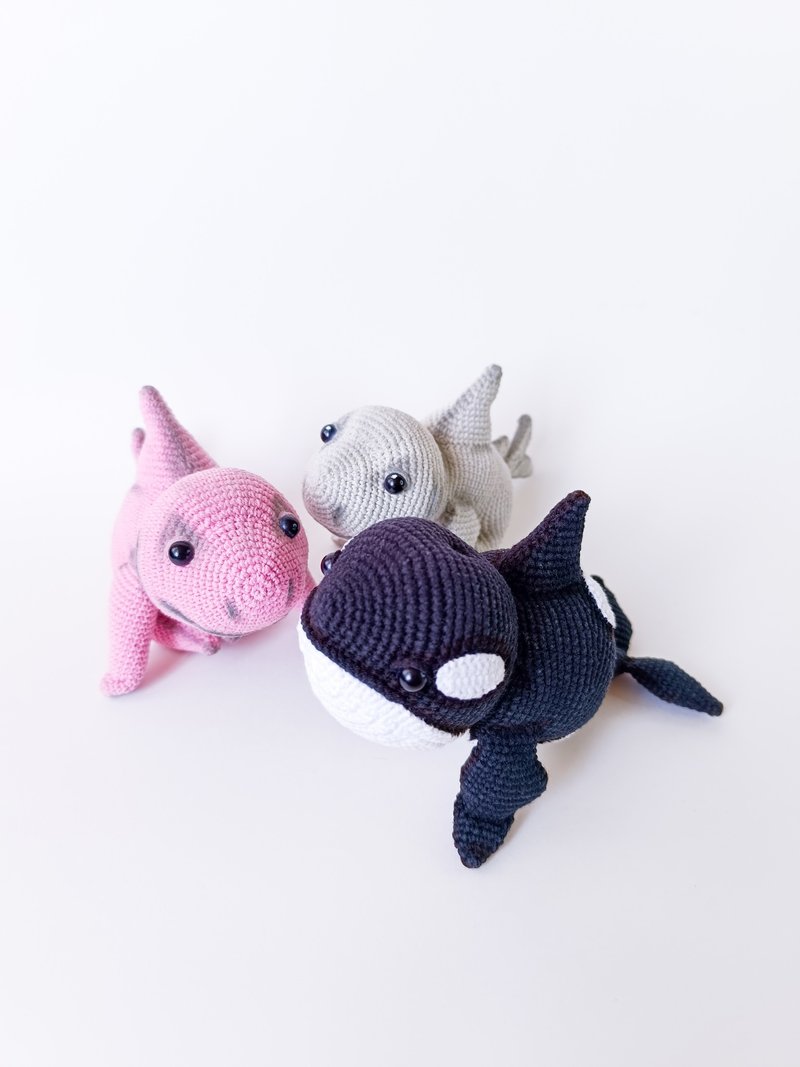 婴儿逆戟鲸婴儿鲨鱼小狗可爱的捕食者设置钩针图案pdf在英语 - 手工艺教程/工具书 - 其他材质 