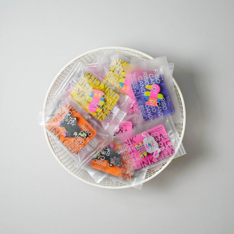 Riso Candy 一套3个 纸徽章系列 版画 复古印刷 - 胸针 - 纸 