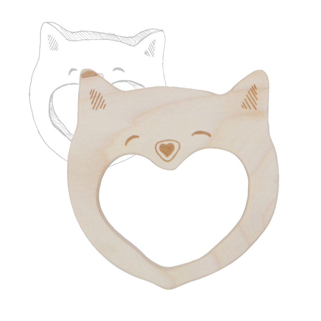 Wooden Story - 固齿器 - 小猫 - 玩具/玩偶 - 木头 