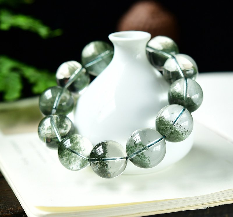极品原矿天然绿幽灵19MM手链超大颗意境美仅此一件喜欢的不要错过 - 手链/手环 - 水晶 