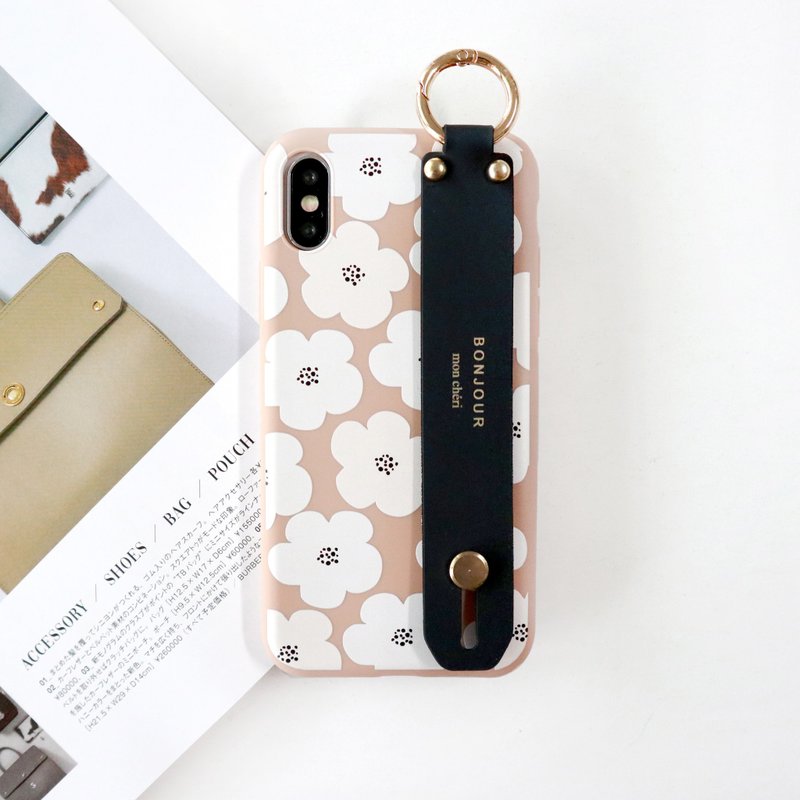 奶茶棉花手带手机壳 - 手机壳/手机套 - 塑料 卡其色