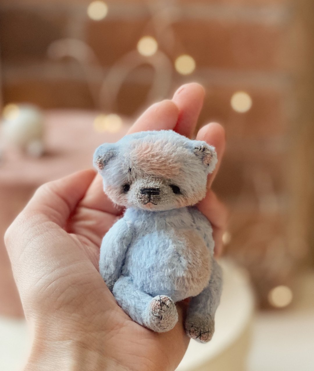Little teddy bear Barry - 玩偶/公仔 - 棉 蓝色