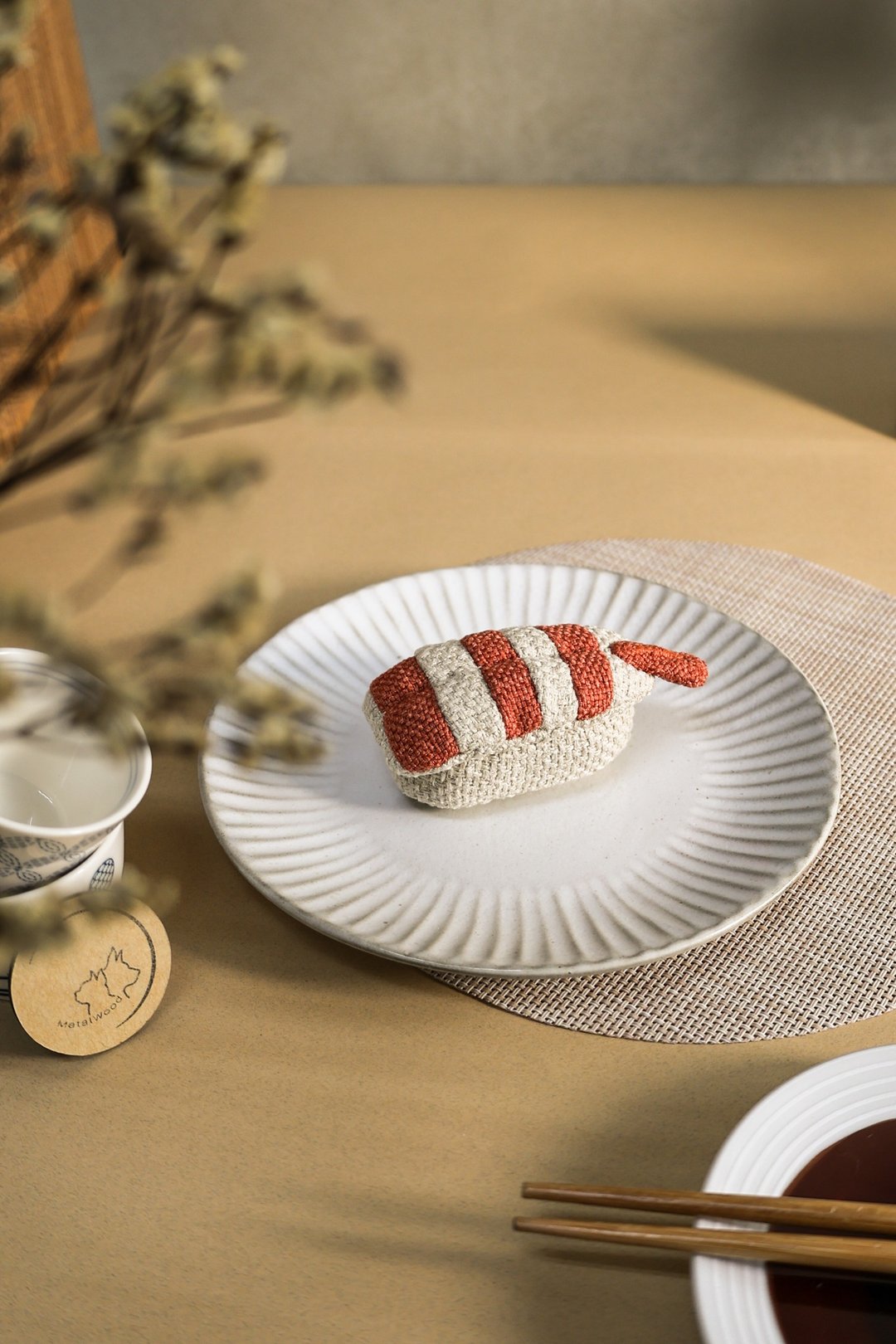 鲜虾握寿司 Shrimp nigirisushi 纯手作 吊饰 家饰 猫咪儿童玩具 - 玩具 - 其他材质 多色