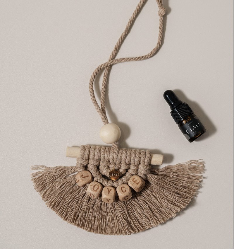 MACRAME扩香吊饰天然植物精油组 - 香薰/精油/线香 - 棉．麻 