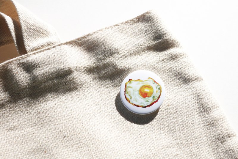 荷包蛋徽章 - 徽章/别针 - 纸 黄色