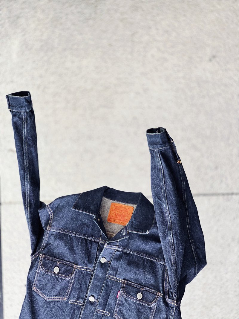 Levis 507xx type2 深黑蓝色经典 古着丹宁牛仔外套vintage coat - 男装外套 - 棉．麻 蓝色