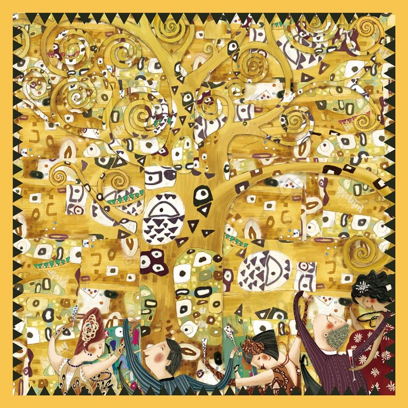 定制化礼物【圣诞礼盒】一起跳舞丝巾连丝巾扣礼盒/手腕巾/ - 丝巾 - 其他材质 