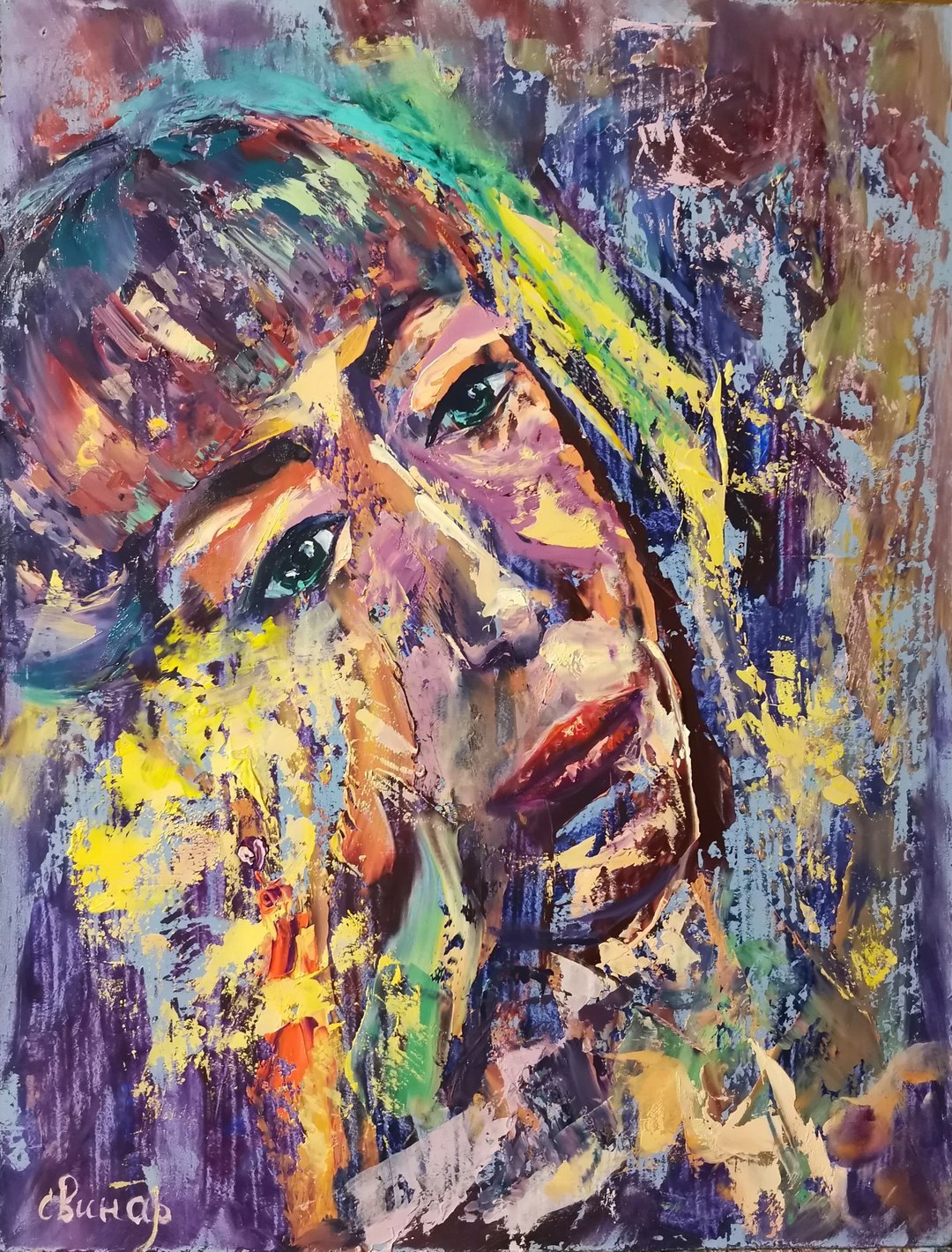 Female artist Girl Beauty Love Art Original Oil Painting Artist Svinar Oksana - 其他 - 其他材质 多色