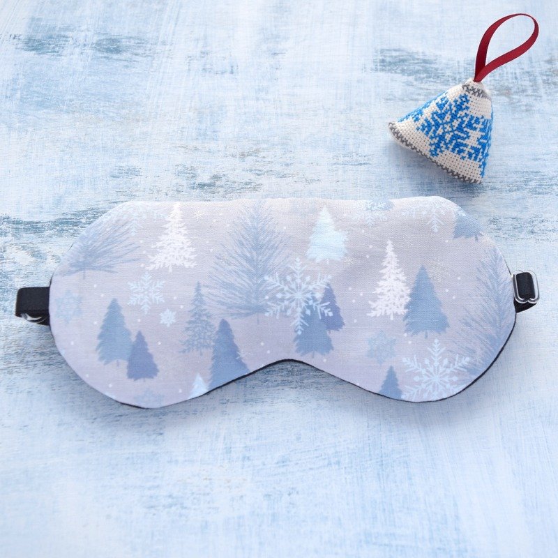 winter night/gray/眼罩/旅游/睡眠/圣诞节 - 眼罩 - 棉．麻 灰色