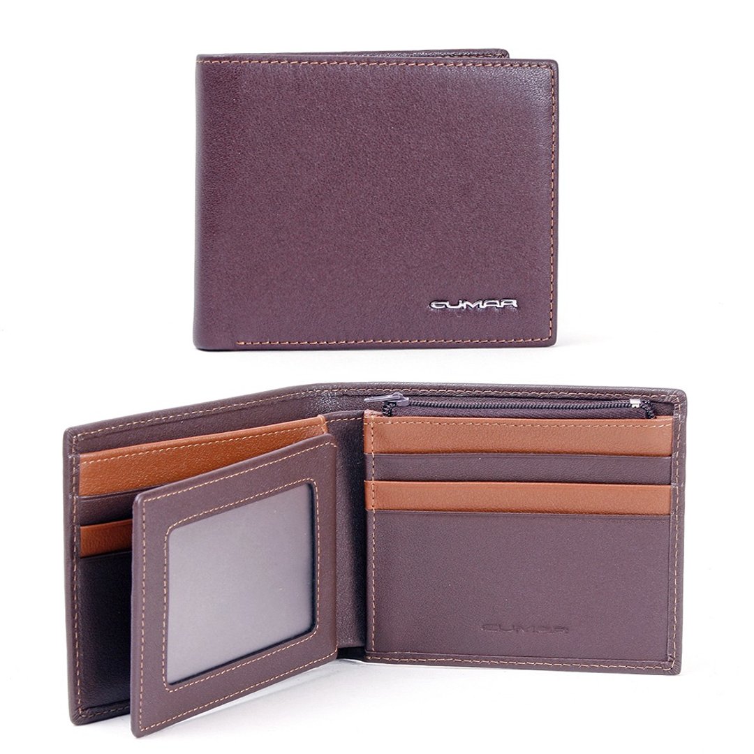 CUMAR 真皮/皮夹/ NAPA 短夹 / NAPA SHORT WALLET - 皮夹/钱包 - 真皮 咖啡色