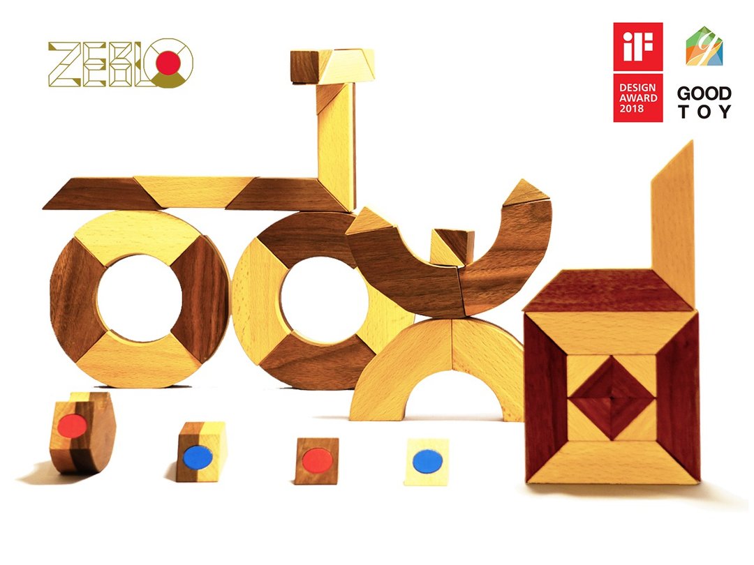 【荣获 iF 设计奖 2018】【荣获 Good Toy 奖 2019】镶嵌木与磁铁积木 ZEBRO - 玩具/玩偶 - 木头 