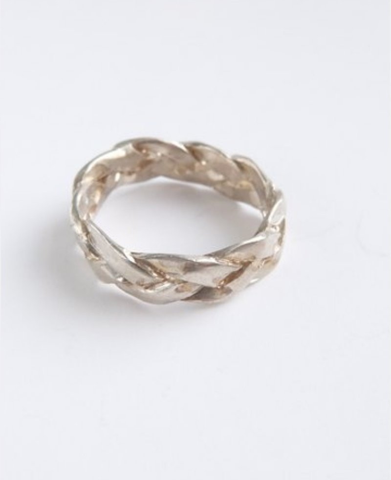 编织纯银戒指 - 戒指 - 纯银 银色