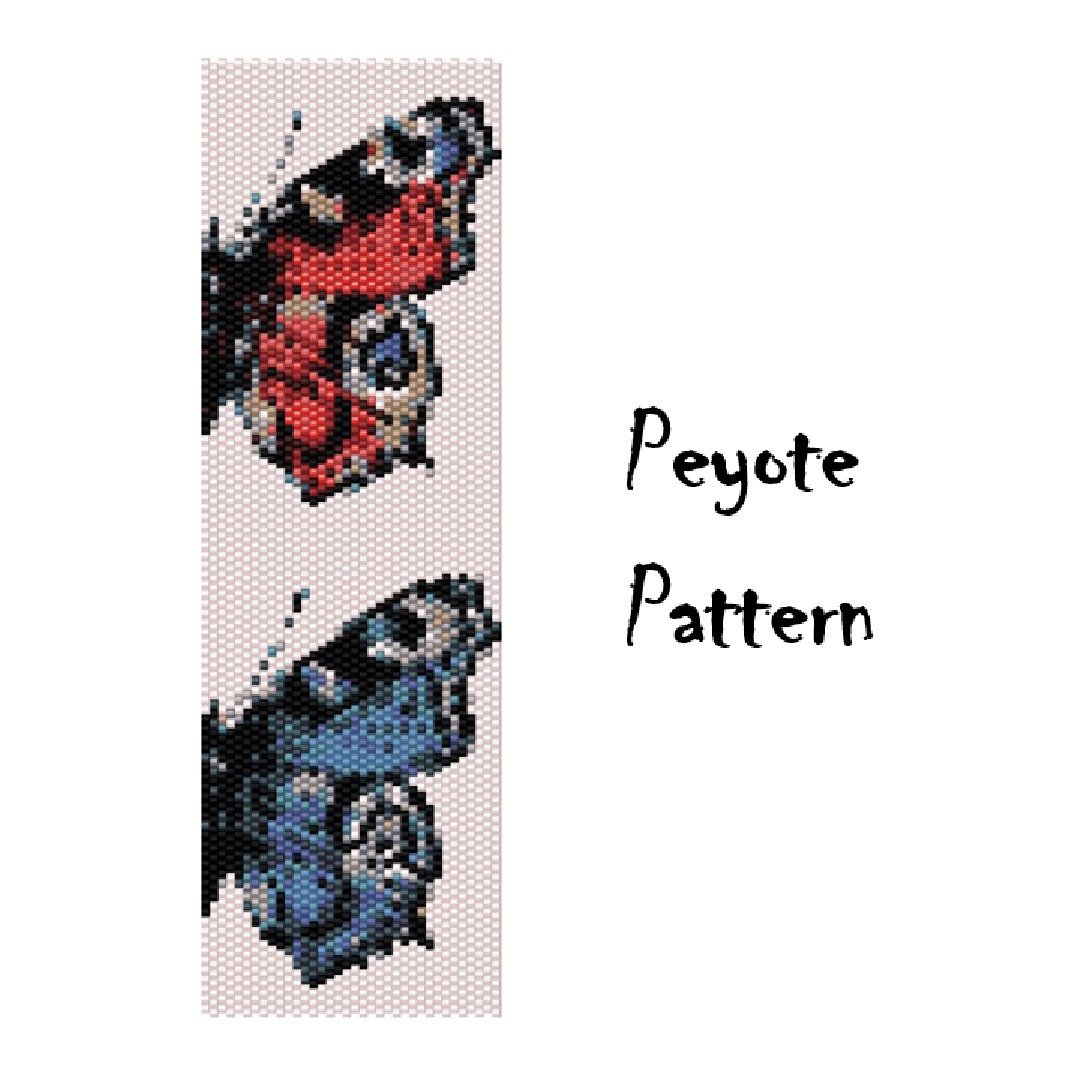 Digital Download Butterfly bead peyote pattern, seed beading bracelet - 其他数码设计 - 其他材质 