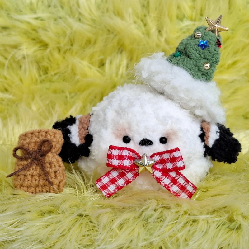 圣诞节造型山雀娃娃 绿圣诞树帽款 玩偶 可定制改色 交换礼物 - 玩偶/公仔 - 其他材质 绿色