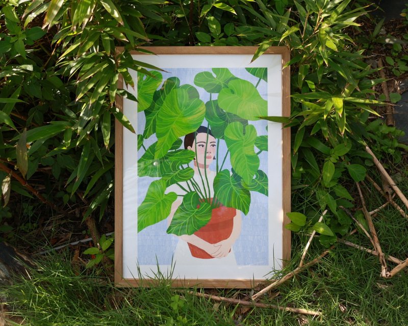 Greenery Hideout - 原创插画作品 (含框/不含框) A4,A3 - 海报/装饰画/版画 - 纸 绿色