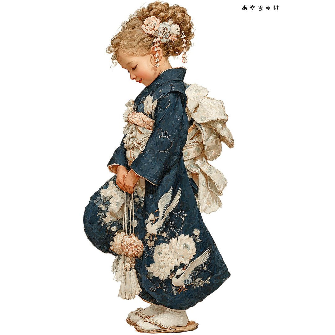【12月新品4】07-114-0359 人物贴纸 和服复古 - 贴纸 - 纸 