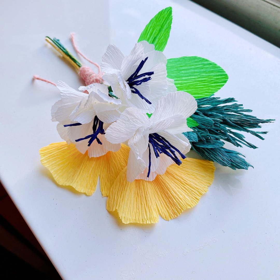 【花礼】清新浪漫  情人 好友 生日 节日 手作纸花 摆饰  可定制 - 干燥花/捧花 - 纸 白色