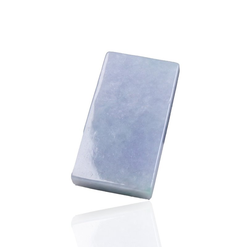 春带彩翡翠平安无事牌 | 裸石 | 天然缅甸玉A货翡翠 | 送礼 - 项链 - 玉石 透明