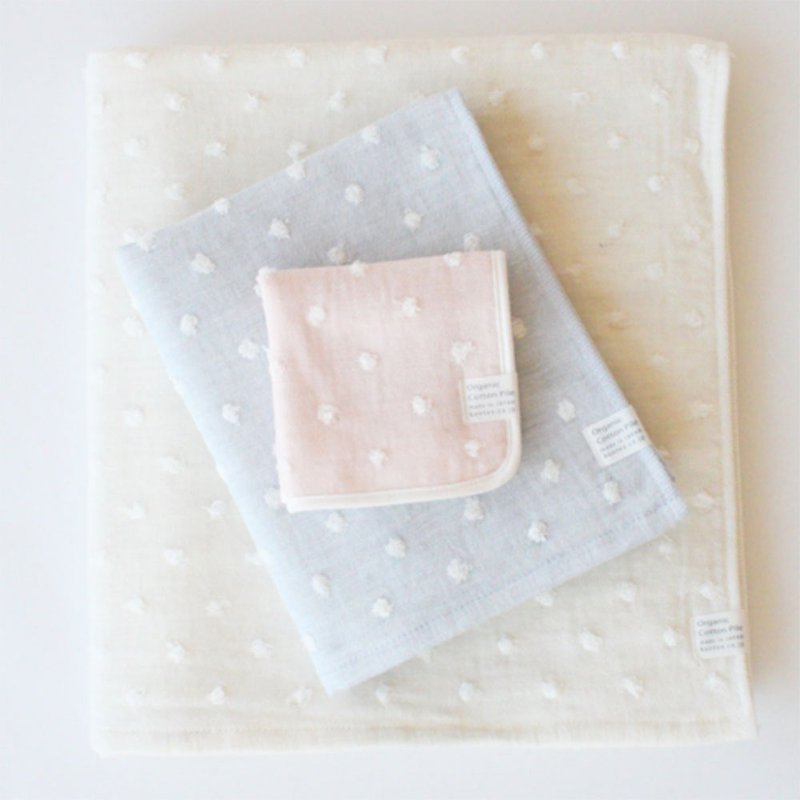【kontex】日本有机棉小手帕/长毛巾-自然圆点(三色) - 婴儿床上用品 - 棉．麻 多色