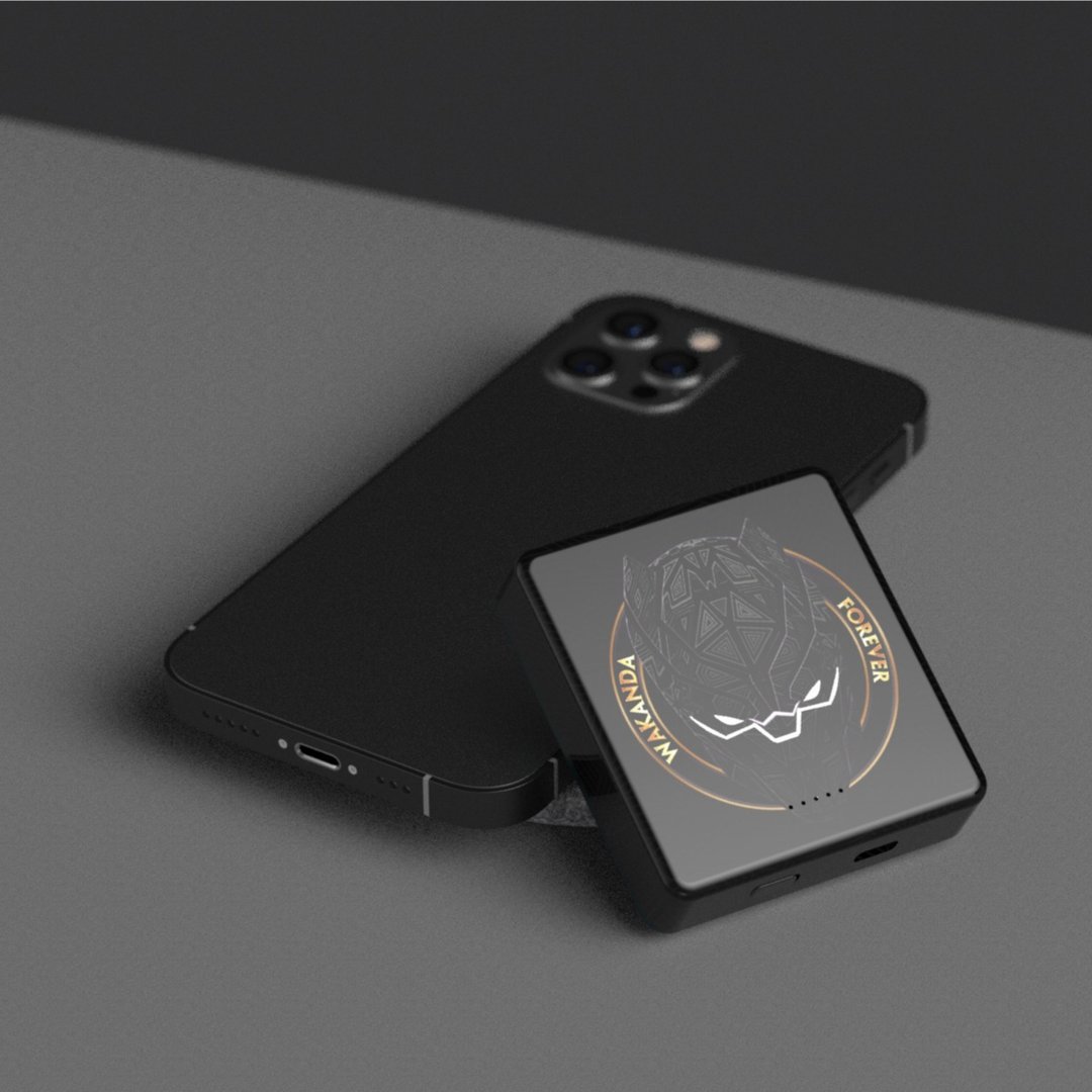 限量 Vinnic 8000mAh 磁吸式行动充电 - 黑豹 - 充电宝/传输线 - 塑料 黑色