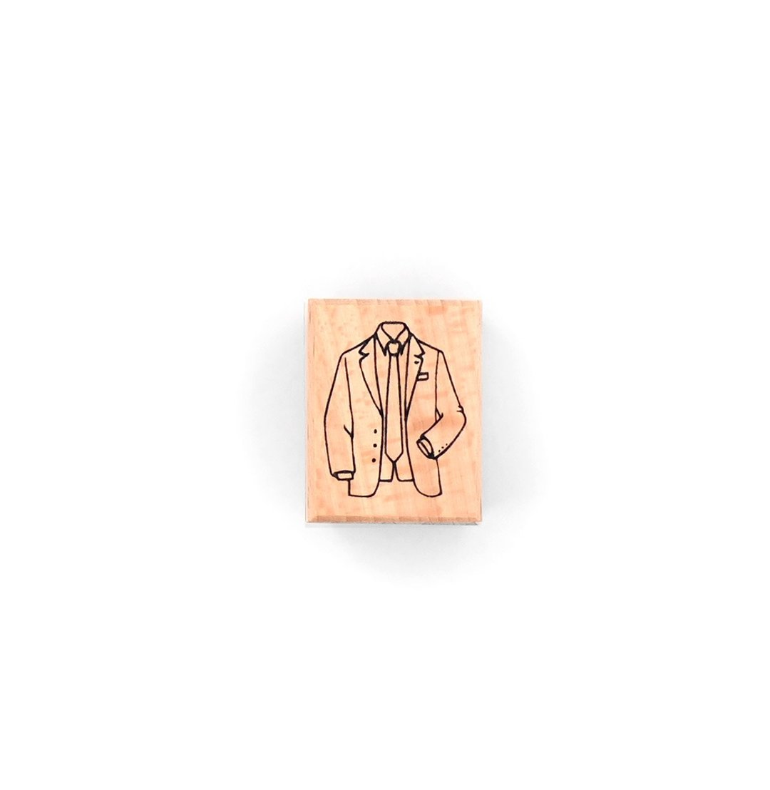 试衣章 Trying on Stamp－C016西装衬衫组 - 印章/印台 - 木头 