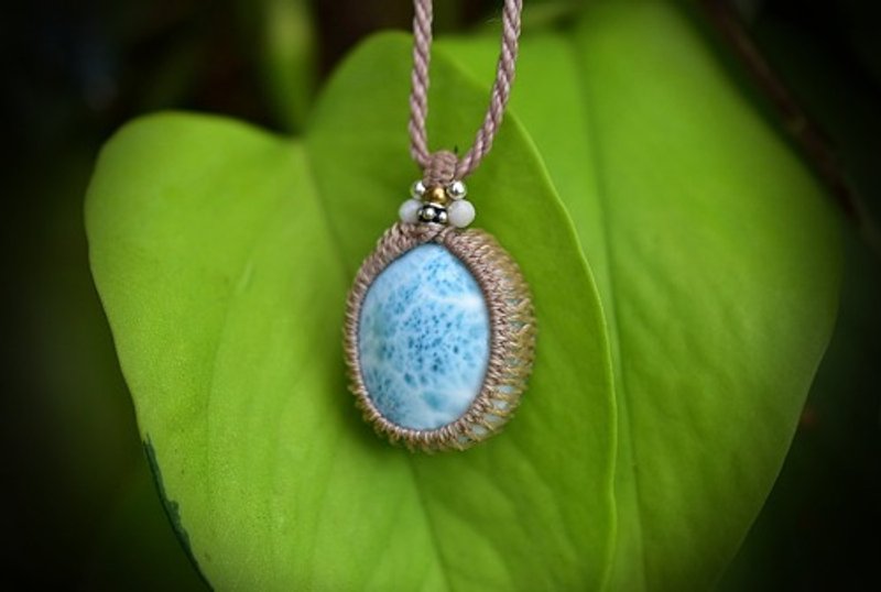 波浪纹★Larimar 花边吊饰 598 - 项链 - 宝石 