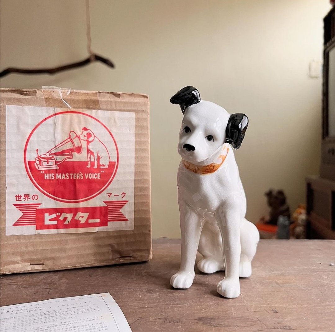 日本Nipper胜利狗陶瓷摆件 - 摆饰 - 陶 白色