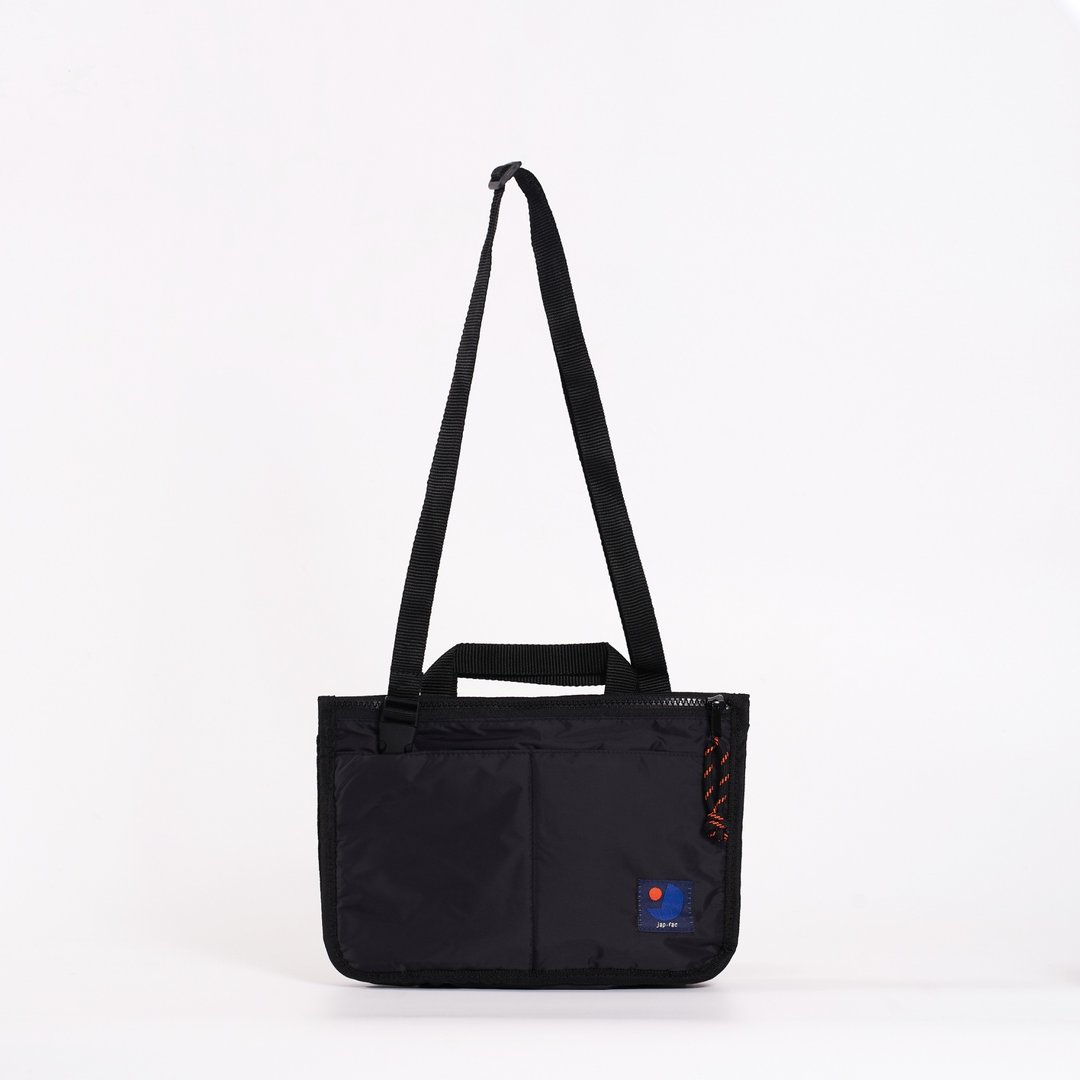 japfac Candy Nylon : Black - 侧背包/斜挎包 - 尼龙 黑色