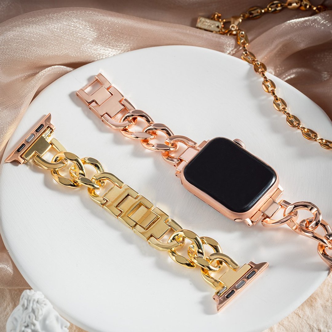 Apple watch - 简约单链苹果表带 定制化 - 表带 - 不锈钢 金色