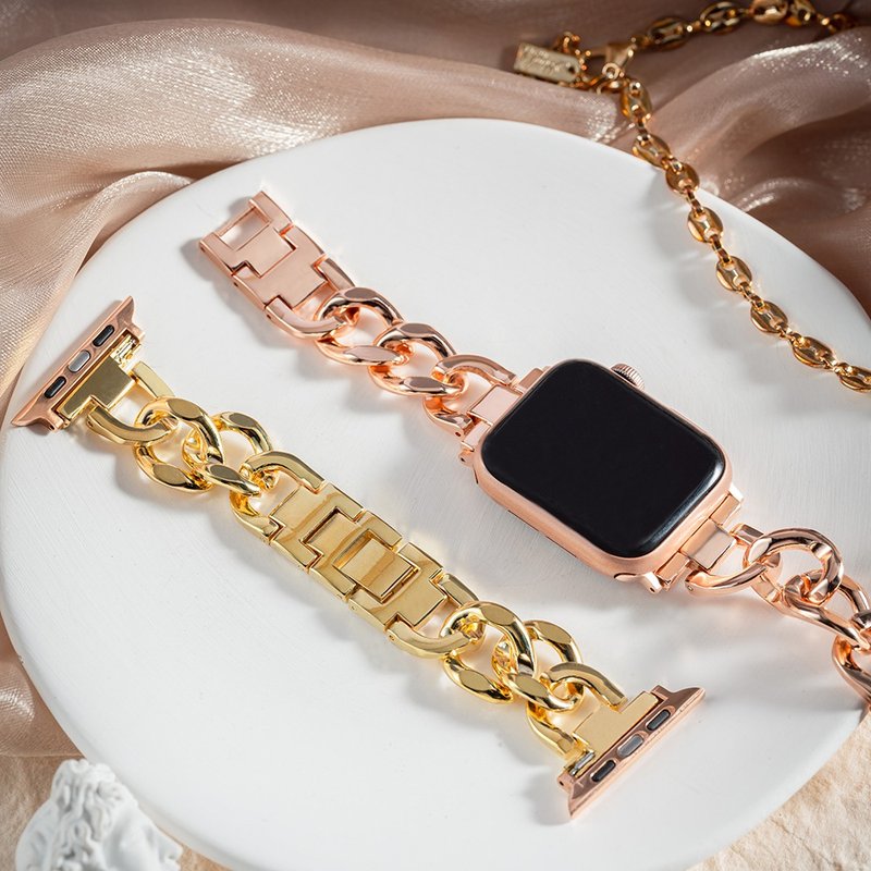 Apple watch - 简约单链苹果表带 定制化 - 表带 - 不锈钢 金色
