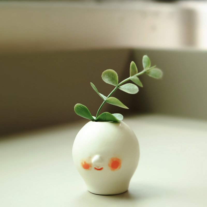 YUME 陶瓷花器 - 花瓶/陶器 - 瓷 白色