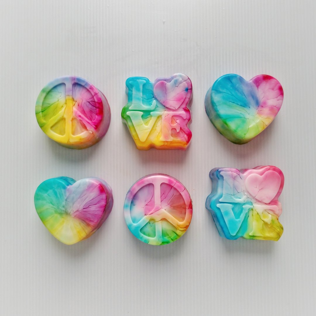 嬉皮扎染爱与和平皂 - 肥皂/手工皂 - 其他材质 多色