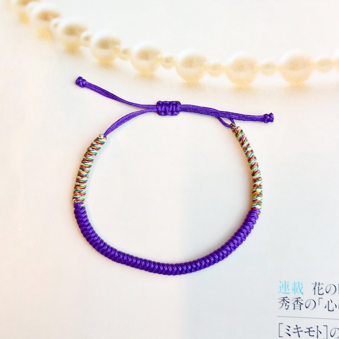 手绳 定制化手绳手环 情侣手绳 男女手绳【自选颜色】TB007 - 手链/手环 - 聚酯纤维 蓝色
