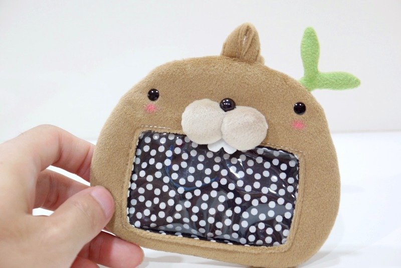 Bucute正面识别证套/全球限量/生日礼物/手工制作/马林鼠/大象/证件套 识别证套 卡片套 悠游卡 西瓜卡 - 其他 - 聚酯纤维 蓝色