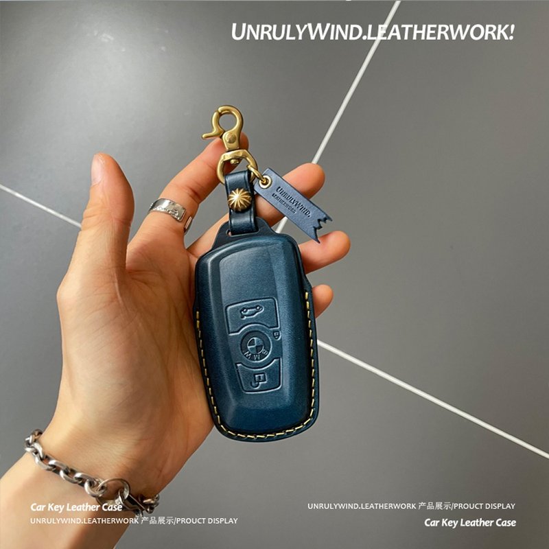 适用宝马钥匙套5系3系x3刀锋x1x5 x21系530 325li320li意大利牛皮 - 钥匙链/钥匙包 - 真皮 