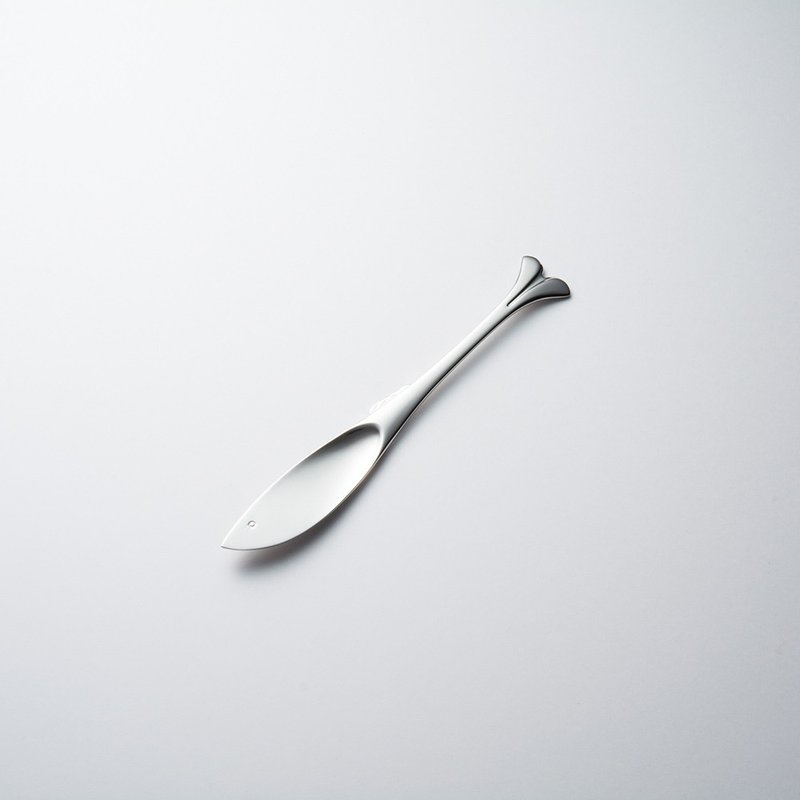 日本山崎金属 - 钓鱼系列 - 不锈钢奶油抹刀 (150 mm) - 餐刀/叉/匙组合 - 其他金属 银色