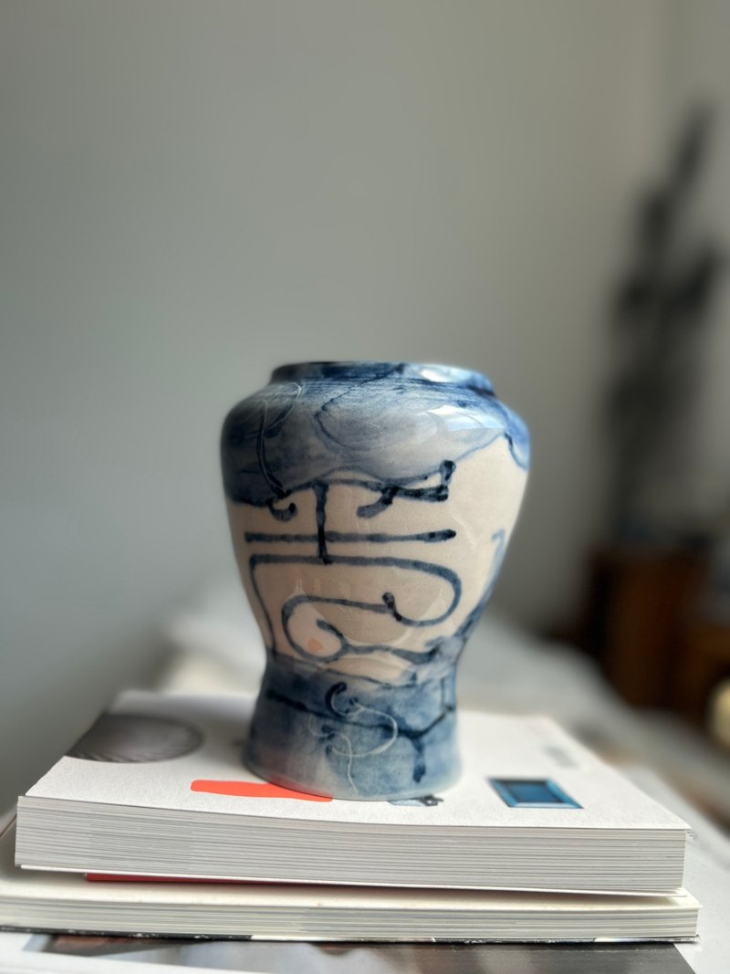 野姜花与无执着的心  H13.8cm - 花瓶/陶器 - 陶 