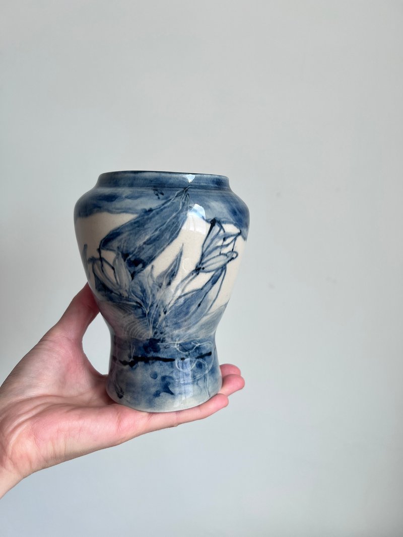 野姜花与无执着的心  H13.8cm - 花瓶/陶器 - 陶 